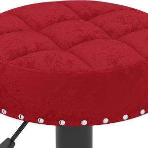 Tabourets de bar lot de 2 rouge bordeaux velours