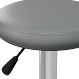 Tabourets de bar lot de 2 gris similicuir