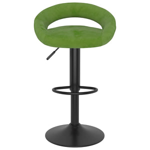 Tabourets de bar lot de 2 vert clair velours