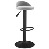 Tabourets de bar lot de 2 gris clair velours