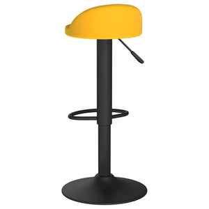 Tabourets de bar lot de 2 Jaune Velours