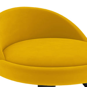 Tabourets de bar lot de 2 Jaune Velours