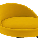 Tabourets de bar lot de 2 Jaune Velours