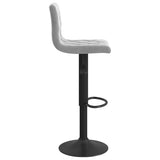 Tabourets de bar lot de 2 gris clair velours