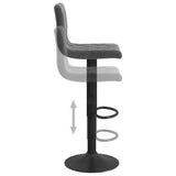 Tabourets de bar lot de 2 gris foncé velours