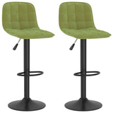 Tabourets de bar lot de 2 vert clair velours