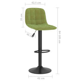 Tabourets de bar lot de 2 vert clair velours