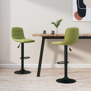 Tabourets de bar lot de 2 vert clair velours