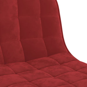 Tabourets de bar lot de 2 rouge bordeaux velours