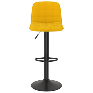 Tabourets de bar lot de 2 Jaune Velours