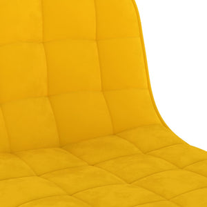 Tabourets de bar lot de 2 Jaune Velours