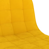 Tabourets de bar lot de 2 Jaune Velours