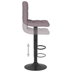 Tabourets de bar lot de 2 taupe tissu