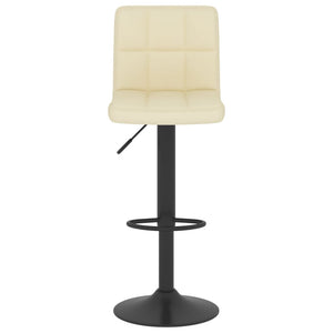 Tabourets de bar lot de 2 crème tissu
