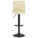 Tabourets de bar lot de 2 crème tissu