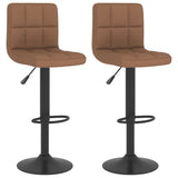 Tabourets de bar lot de 2 marron tissu
