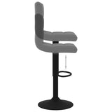 Tabourets de bar lot de 2 gris foncé velours