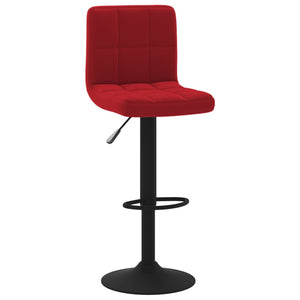 Tabourets de bar lot de 2 rouge bordeaux velours