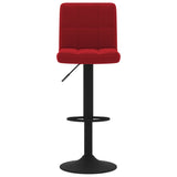 Tabourets de bar lot de 2 rouge bordeaux velours