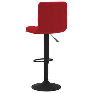 Tabourets de bar lot de 2 rouge bordeaux velours