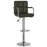Tabourets de bar lot de 2 marron similicuir