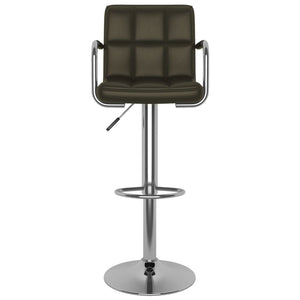 Tabourets de bar lot de 2 marron similicuir