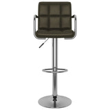 Tabourets de bar lot de 2 marron similicuir