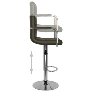 Tabourets de bar lot de 2 marron similicuir