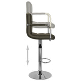 Tabourets de bar lot de 2 marron similicuir