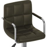 Tabourets de bar lot de 2 marron similicuir