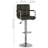 Tabourets de bar lot de 2 marron similicuir