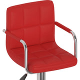 Tabourets de bar lot de 2 rouge bordeaux similicuir