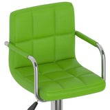 Tabourets de bar lot de 2 vert similicuir