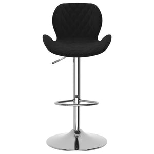 Tabourets de bar lot de 2 noir velours