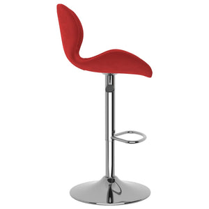 Tabourets de bar lot de 2 rouge bordeaux velours