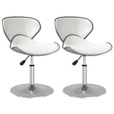 Chaises à manger lot de 2 blanc similicuir