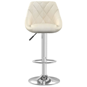 Tabourets de bar lot de 2 crème velours