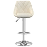 Tabourets de bar lot de 2 crème velours