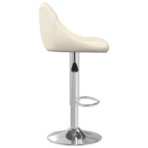 Tabourets de bar lot de 2 crème velours