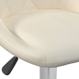 Tabourets de bar lot de 2 crème velours