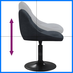 Tabouret de bar Gris foncé Velours