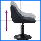 Tabouret de bar Gris foncé Velours