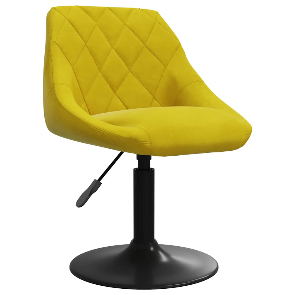 Tabouret de bar Jaune moutarde Velours