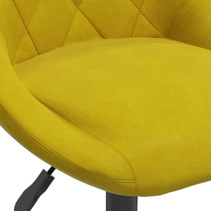 Tabouret de bar Jaune moutarde Velours