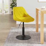 Tabouret de bar Jaune moutarde Velours