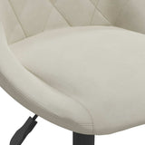 Chaises pivotantes à manger lot de 2 Crème Velours