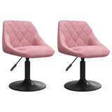 Chaises pivotantes à manger lot de 2 Rose Velours