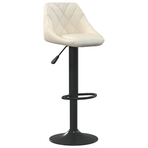 Tabourets de bar lot de 2 crème velours