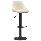 Tabourets de bar lot de 2 crème velours
