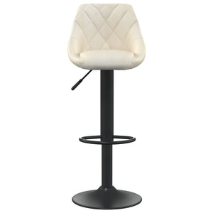 Tabourets de bar lot de 2 crème velours